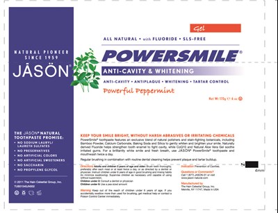 Image Of Tube Label (J0154005 Powersmile Whitening Peppermint Gel Tube Label)